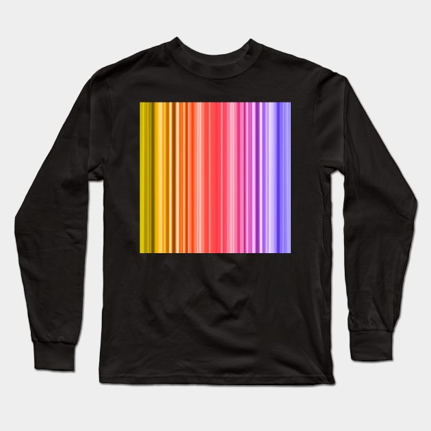 Vibrant rainbow stripes Long Sleeve T-Shirt by hereswendy